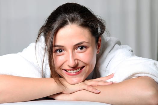 Relaxed young woman having spa treatment