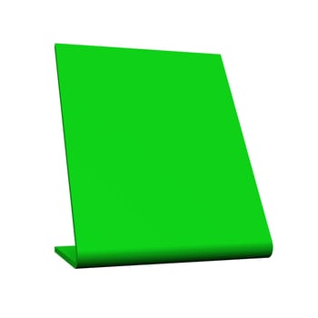 3D Blank Table Sign - Green