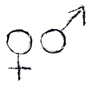Abstract - Chalk - M and W Symbols