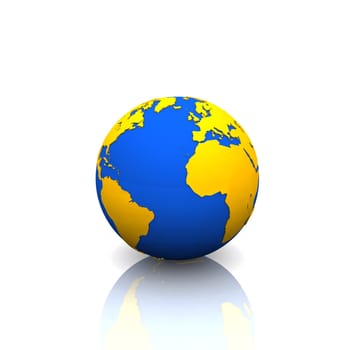 3D - Globe Gold Blue