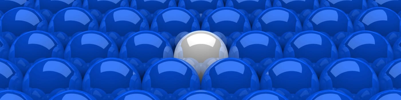 3D Balls Blue White 05