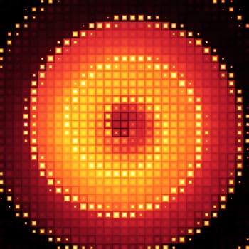 Fire Dot Matrix Background