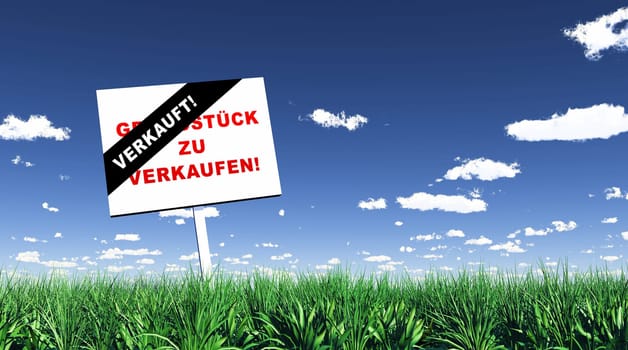 Sign in the Grass - Land Sold