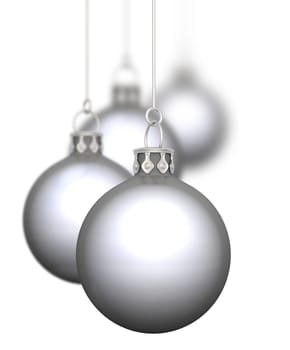 Christmas Ball - 4x Chrome 01 hanging