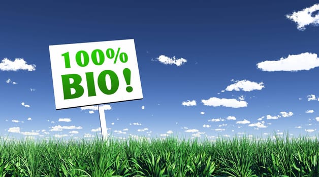 Shield in the grass - 100 percent organic