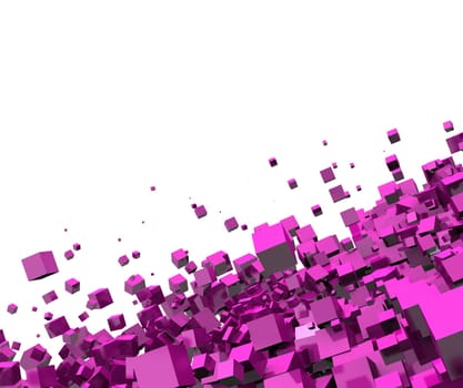3D Background Flying Dice Pink 8