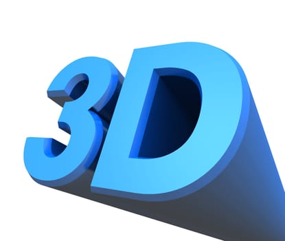 3D Cinema Text - Blue 03