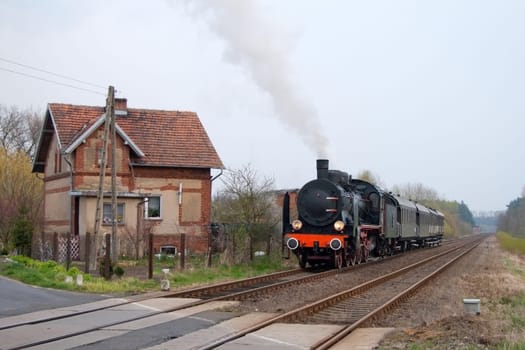 Old retro steam train