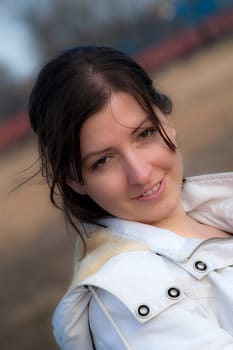 Beautiful young woman face