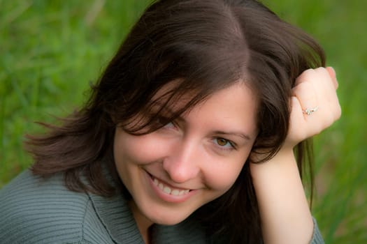 Beautiful young woman face