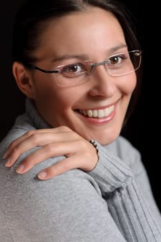 Designer glasses - successful architect woman
