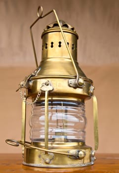 Brass tent portable oil lamp