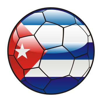 cuba flag on soccer ball