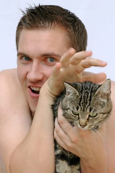 Exaggerated cat love