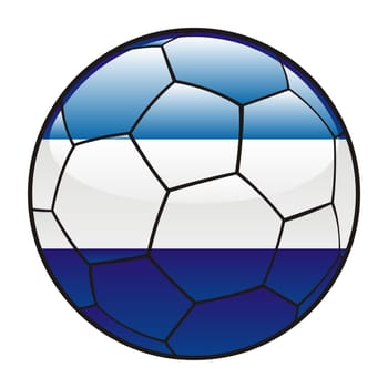 el salvador flag on soccer ball