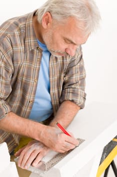 Home improvement - handyman measure porous brick