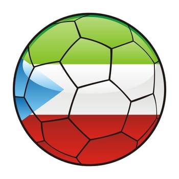 equatorial guinea flag on soccer ball