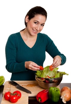Organic Salad preparation