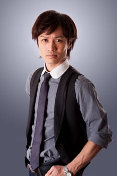 Confident Asian business man