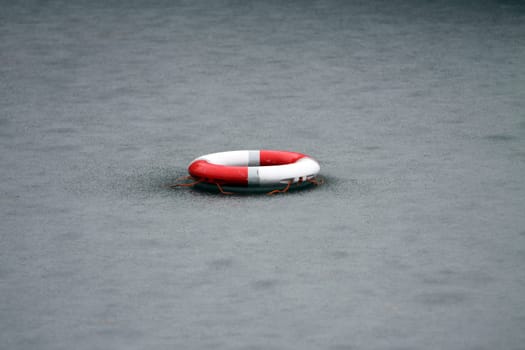 Lifebuoy on an ice sheet
