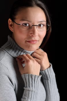 Designer glasses - successful architect woman