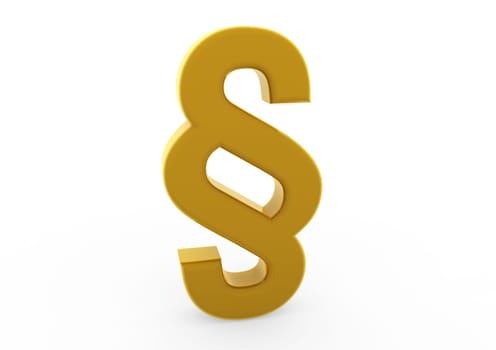 3d Paragraph Symbol Gold