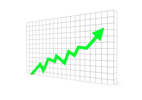 3D Diagram Wall Green
