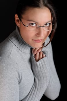 Designer glasses - successful architect woman