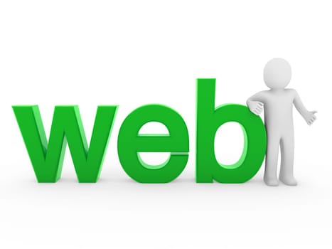 3d human web green