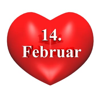 3D Heart Red - 14 February - Valentine's Day