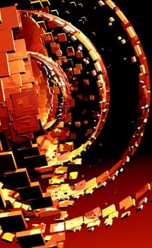 Red Space Flow Background