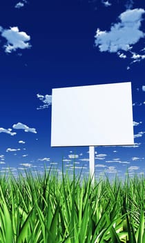 Blank Sign in the Grass 02
