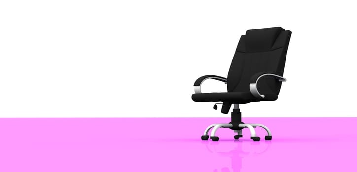 3D executive chair on pink