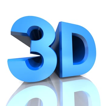 3D Cinema Text - Blue 01