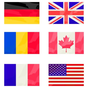 Stylized flags collection