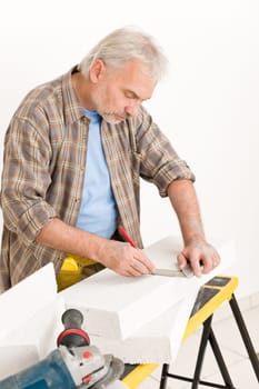 Home improvement - handyman measure porous brick