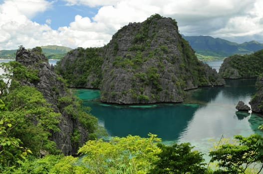 Lake Kayangan near Coron in North Palawan is considered the cleanest lake in the Philippines. We snorkeled there and the water was really crystal clear! The limestone cliffs are actually nothing more than corals. Hundreds of thousands of years ago,the