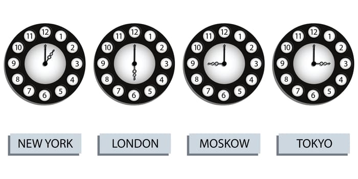time zone clocks