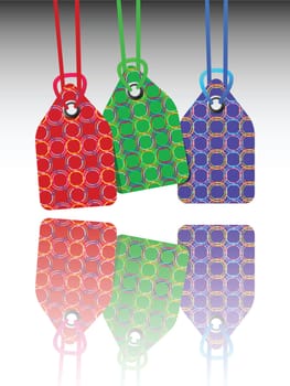 circles textured tags