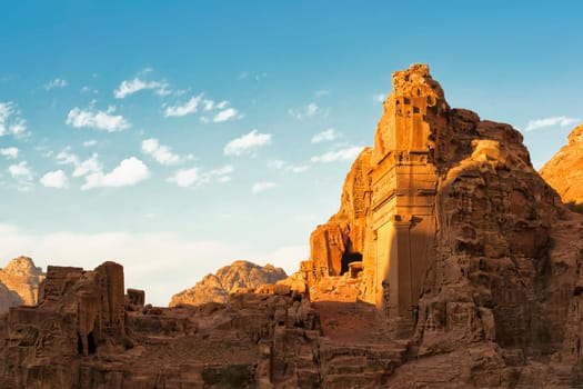 the great temple in the evening light