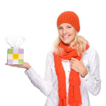 Woman with cold