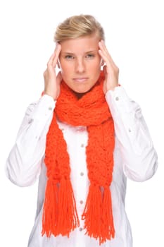 Woman with cold