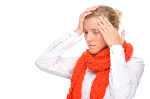 Woman with cold