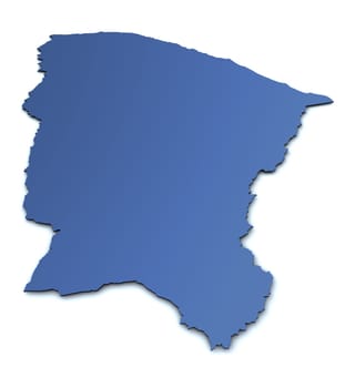 Map of Ceara- Brazil