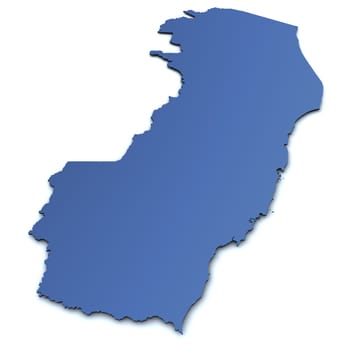 Map of Espirito Santo- Brazil