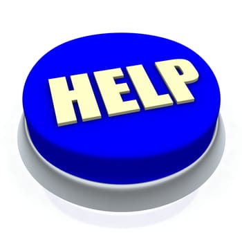 Help round button 3d