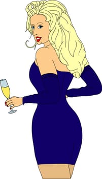 beautiful woman at a party