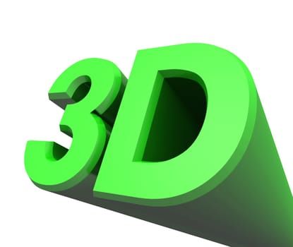 3D Cinema Text - Green 03