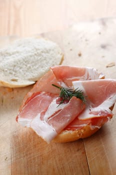 Rolls with ham