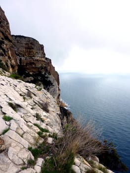 Cliff and sea